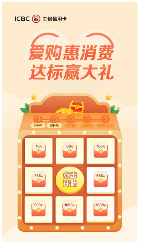 工商银行 消费达标领微信立减金