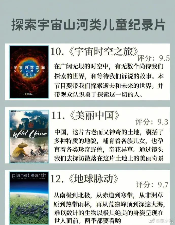 24部适合孩子观看的儿童纪录片