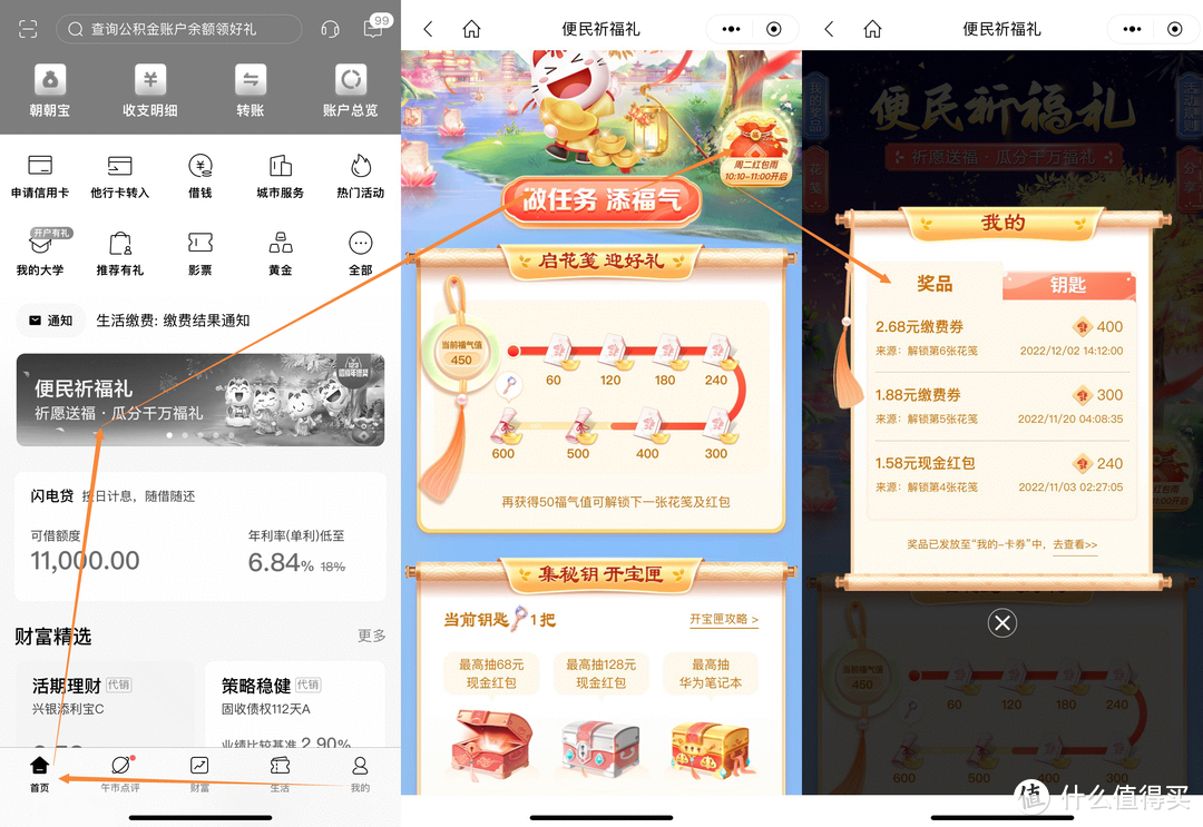 12月份中行招行中信广发权益合集
