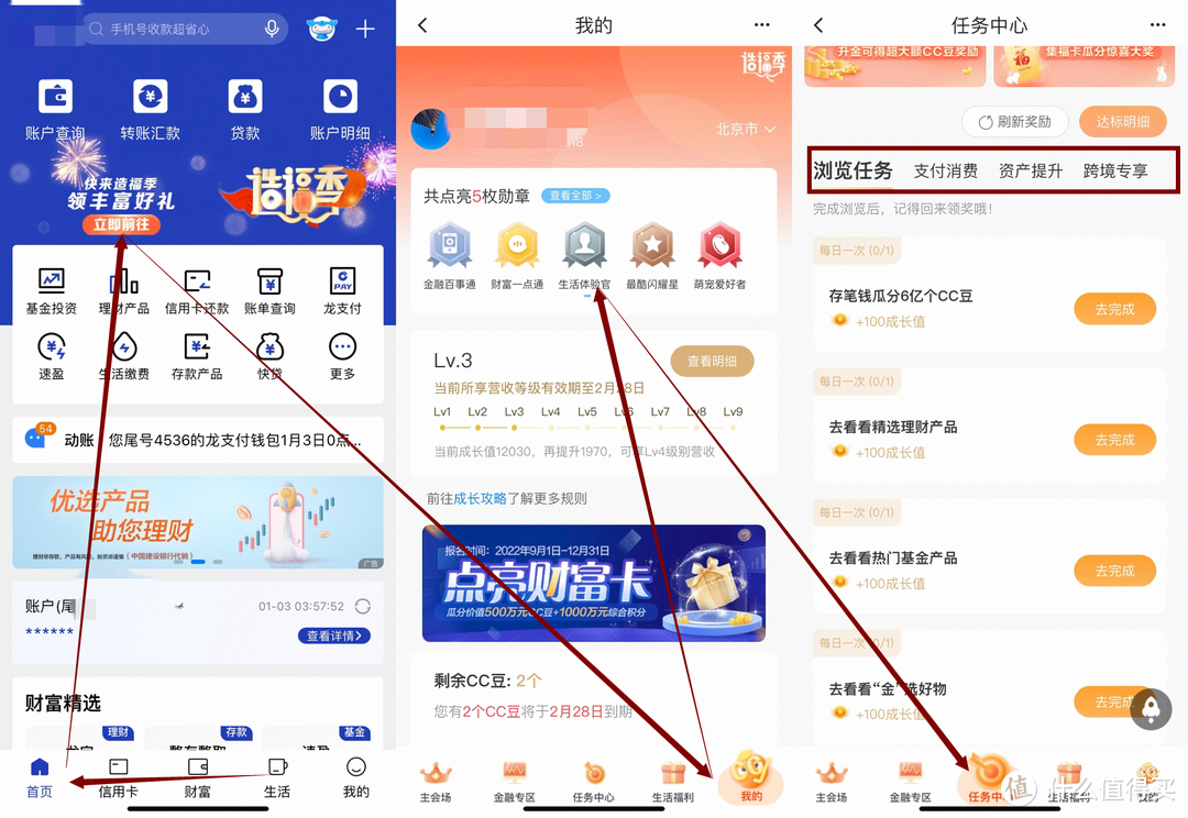 1月份建行工行权益汇总