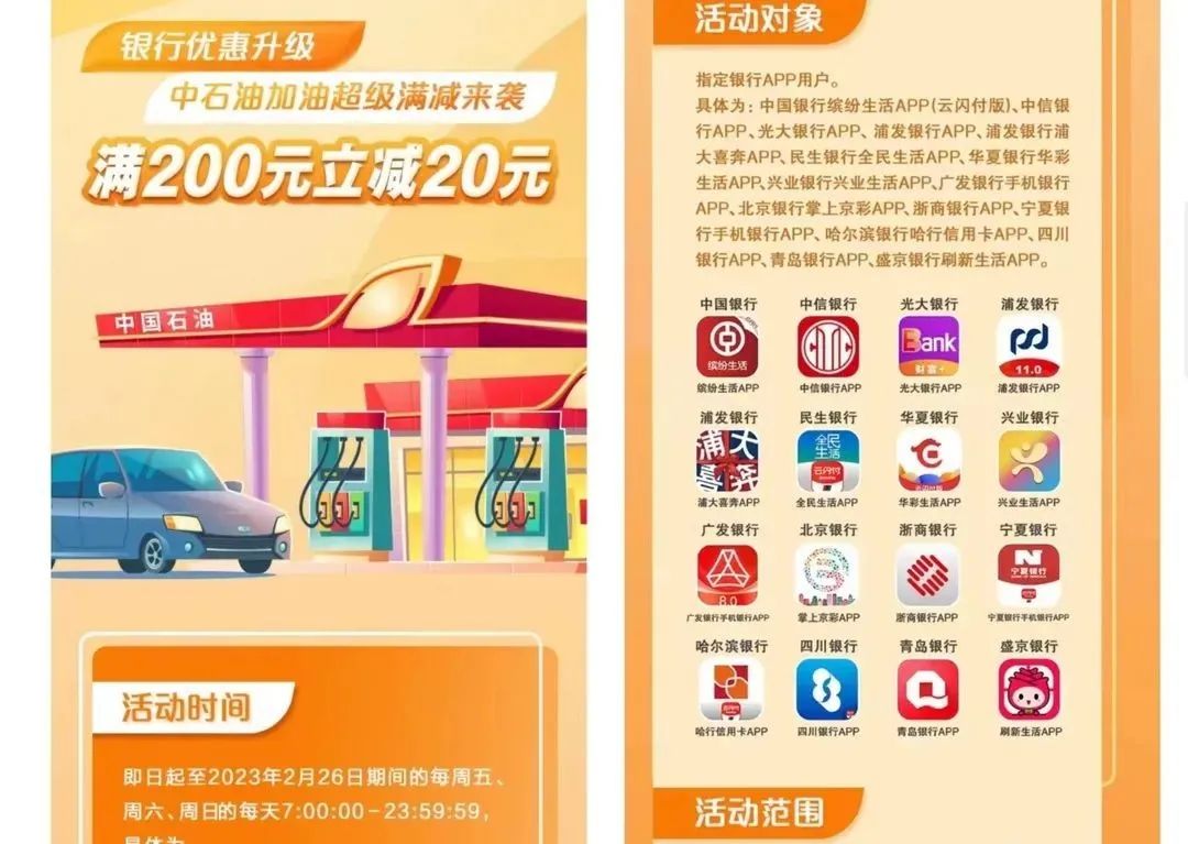 加油优惠活动攻略合集