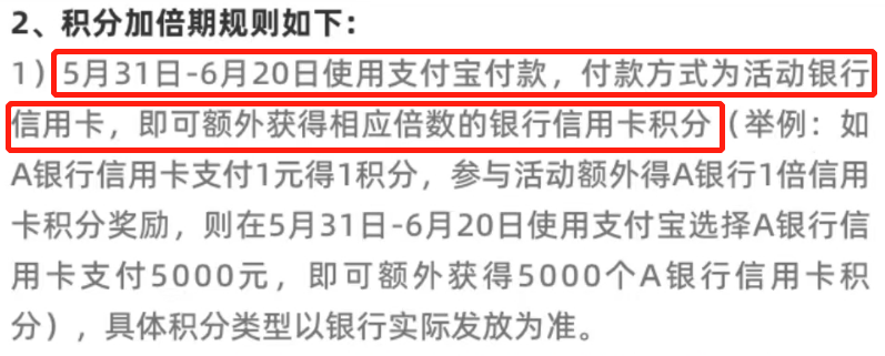 618支付宝信用卡积分加倍完整攻略