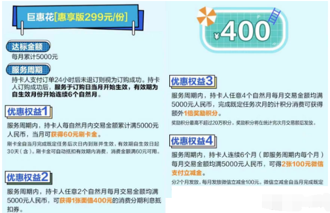 华夏特邀可得260元（需连续6月消费达标）