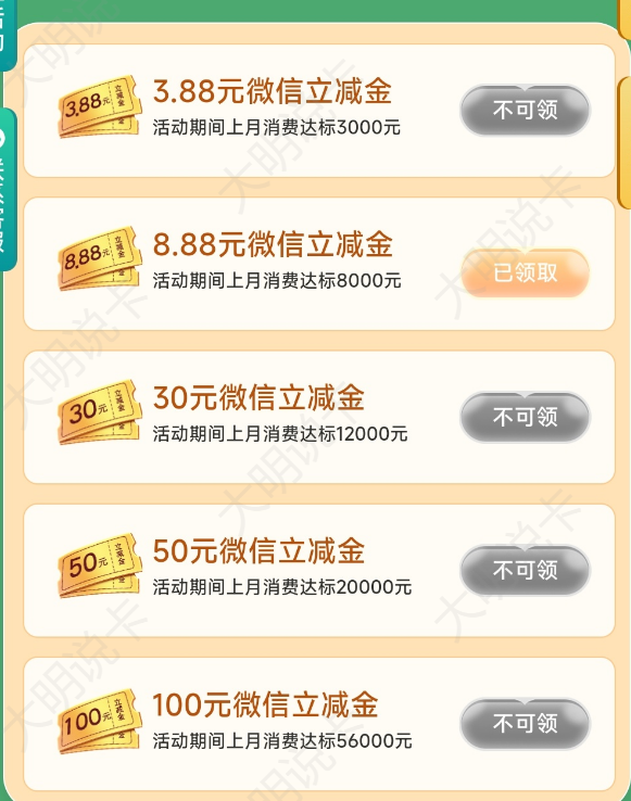 广东中行信用卡领立减金（除深圳）