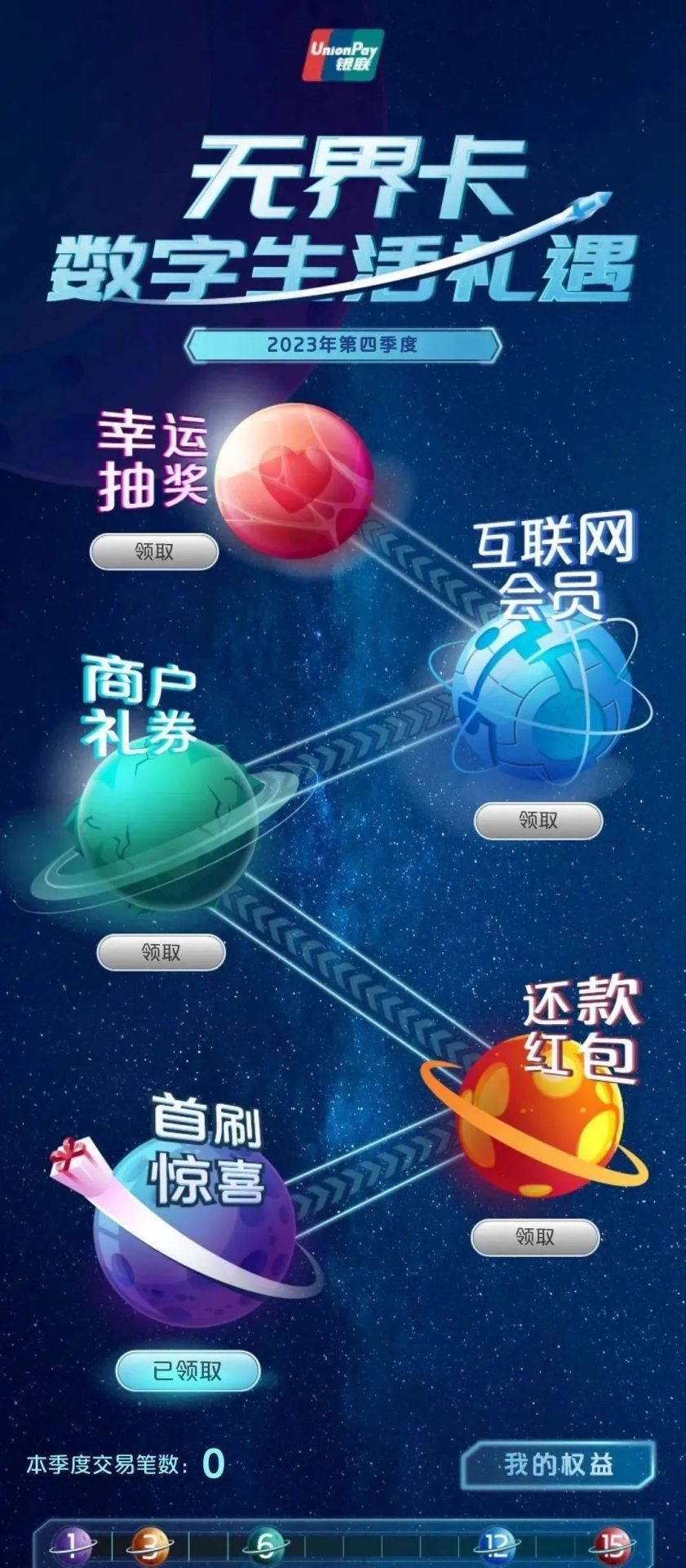 银联无界卡活动-数字生活礼遇（新增视频会员）