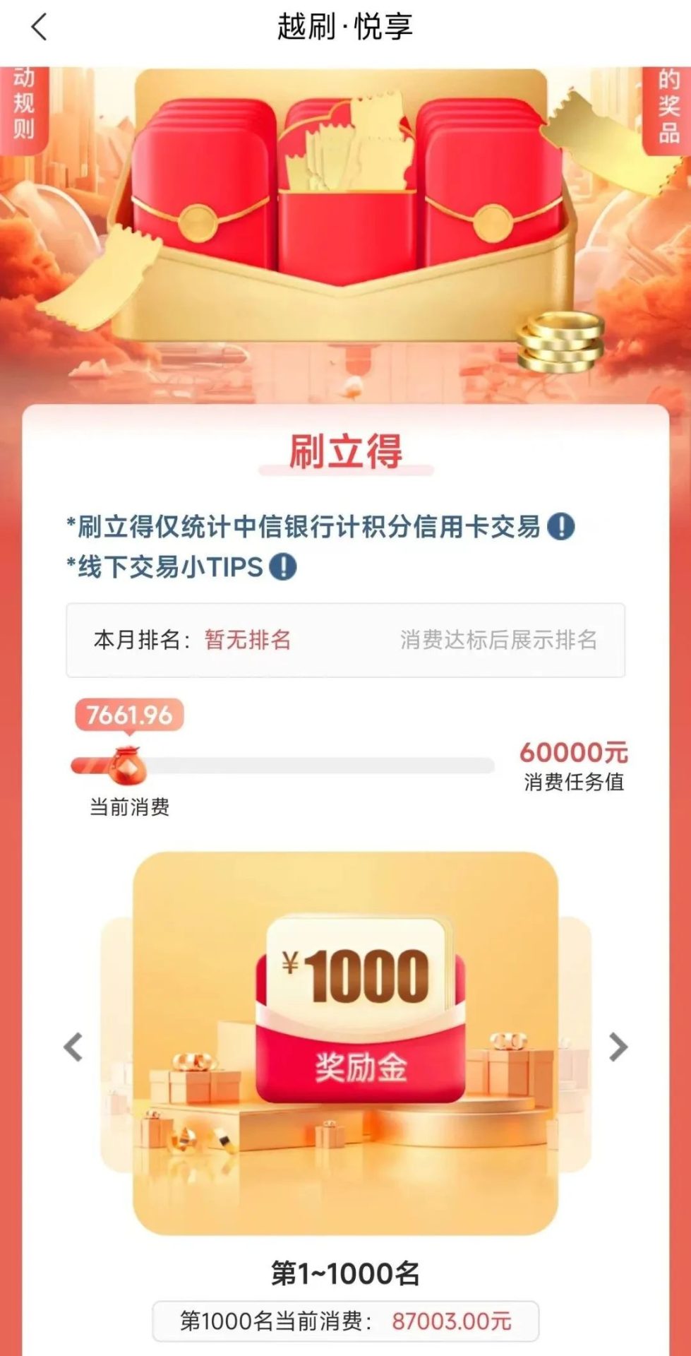 查缺补漏：7个刷卡达标大毛，轻松得千元刷卡金