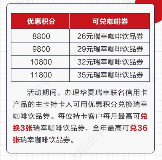 华夏银行值得申请好卡推荐，1%返现或咖啡自由
