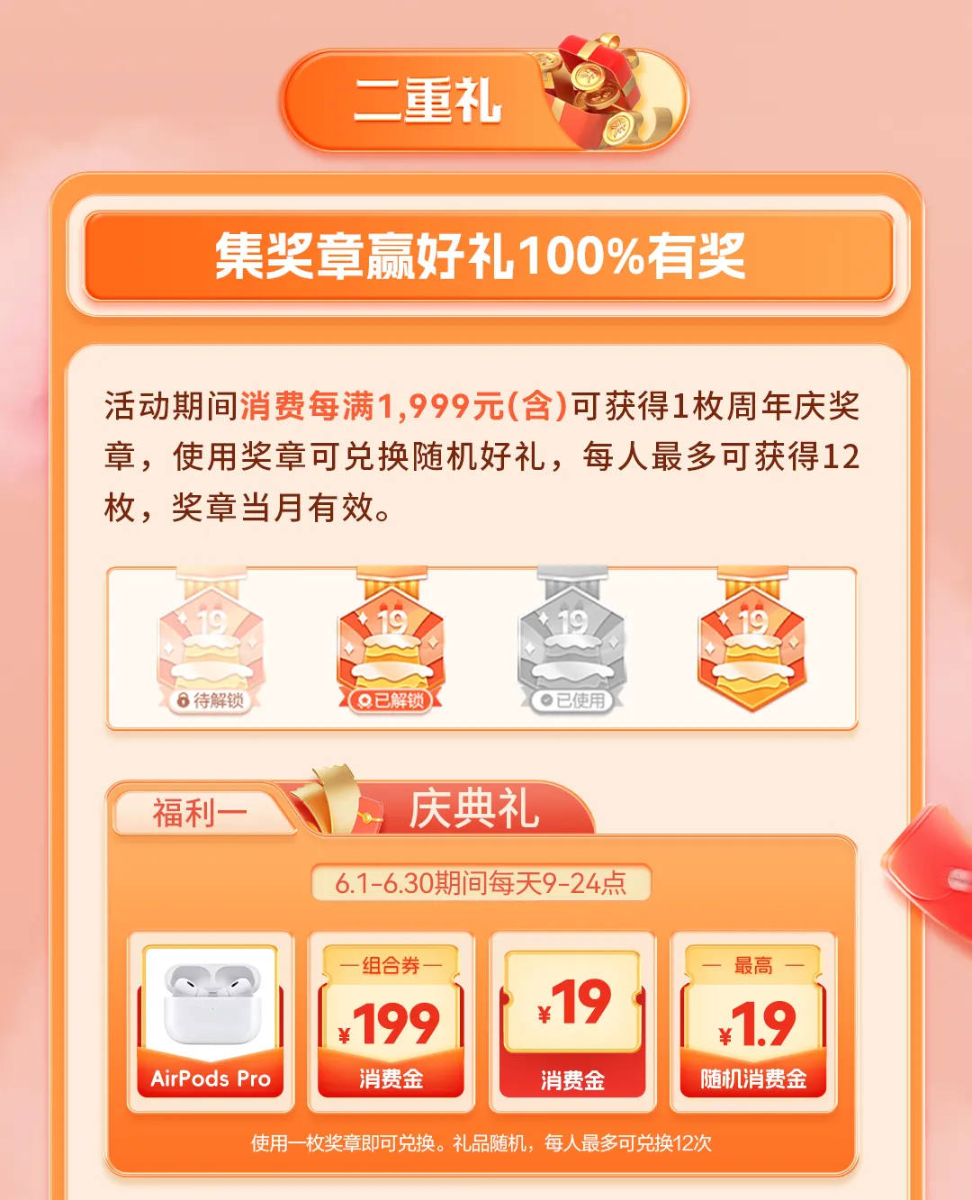 民生信用卡6月活动最高赢19000元还款金！