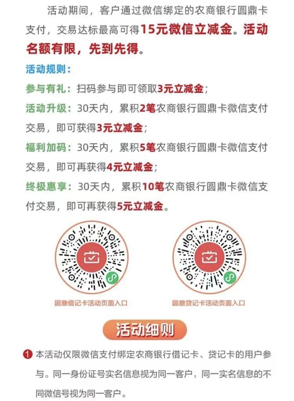 7月各银行微信月月刷合集