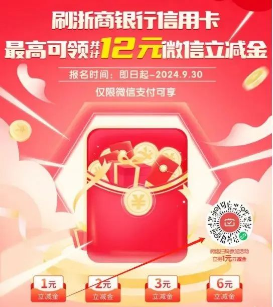 浙商银行月月刷12元立减金