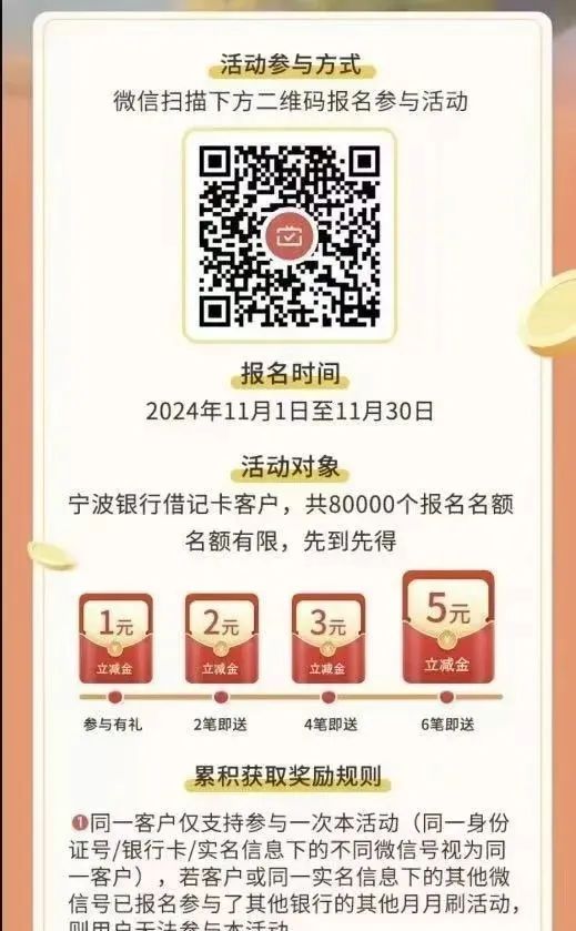 宁波银行多个消费金获得
