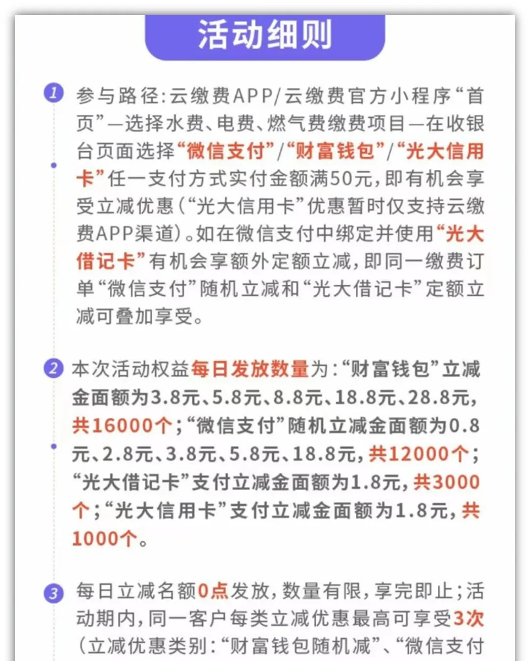 云缴费立减最高28.8元