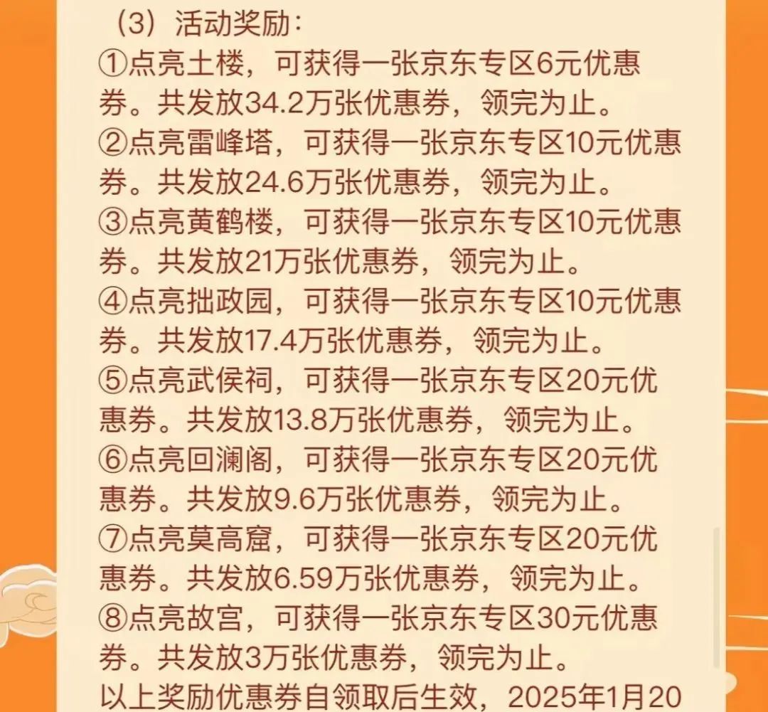 建行点亮城市得最高126元京东优惠券