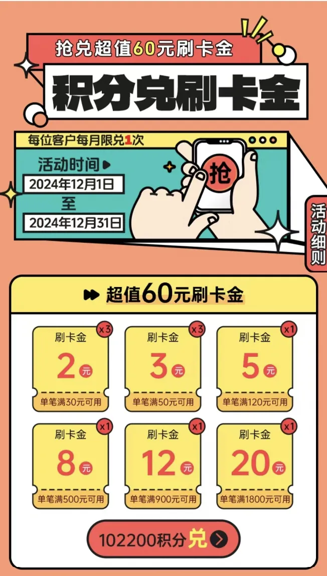 兴业银行2个刷卡金活动（轻松撸）